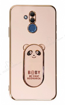 Eiroo Huawei Mate 20 Lite Baby Panda Standl Pembe Silikon Klf