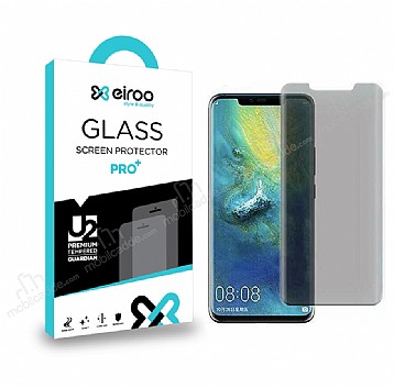 Eiroo Huawei Mate 20 Pro Curve Privacy Tempered Glass Cam Ekran Koruyucu