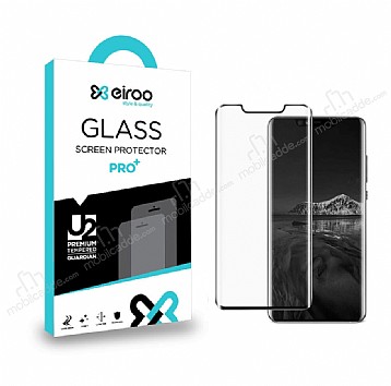 Eiroo Huawei Mate 20 Pro Curve Tempered Glass Full Siyah Cam Ekran Koruyucu