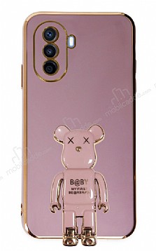 Eiroo Huawei Nova Y70 Baby Bear Standl Mor Silikon Klf