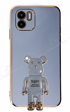 Eiroo Xiaomi Redmi A1 Baby Bear Standl Mavi Silikon Klf