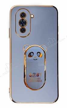 Eiroo Huawei Nova 10 Pro Baby Panda Standl Mavi Silikon Klf
