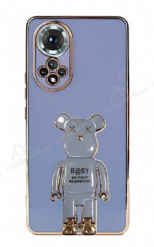 Eiroo Huawei Nova 9 Baby Bear Standl Mavi Silikon Klf