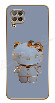 Eiroo Huawei P Smart 2018 Kitty Standl Mavi Silikon Klf