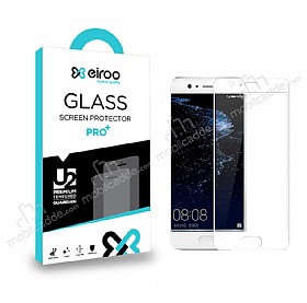 Eiroo Huawei P10 Tempered Glass Full Beyaz Cam Ekran Koruyucu