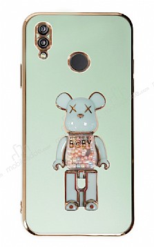 Eiroo Huawei P20 Lite Candy Bear Standl Yeil Silikon Klf