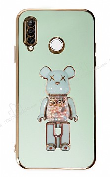 Eiroo Huawei P30 Lite Candy Bear Standl Yeil Silikon Klf
