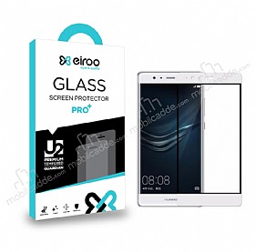 Eiroo Huawei P9 / P9 Lite Tempered Glass Beyaz Full Cam Ekran Koruyucu