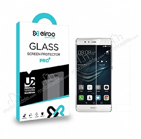 Eiroo Huawei P9 / P9 Lite Tempered Glass effaf Beyaz Full Cam Ekran Koruyucu