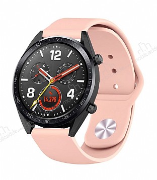 Eiroo Huawei Watch GT 2 Spor Silikon Sand Pink Kordon (46 mm)