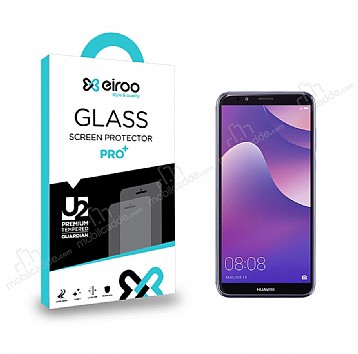 Eiroo Huawei Y7 2018 Tempered Glass Cam Ekran Koruyucu