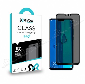 Eiroo Huawei Y7 2019 Full Privacy Tempered Glass Cam Ekran Koruyucu