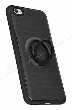 Eiroo Infinity Ring iPhone 6 / 6S Selfie Yzkl Siyah Silikon Klf