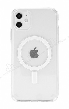 Eiroo iPhone 11 Manyetik zellikli Wireless effaf Silikon Klf