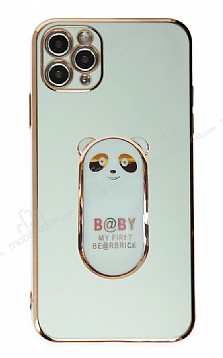 Eiroo iPhone 11 Pro Baby Panda Standl Yeil Silikon Klf