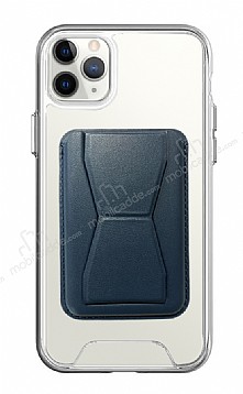Eiroo iPhone 11 Pro Lacivert Kartlkl Standl Ultra Koruma Klf
