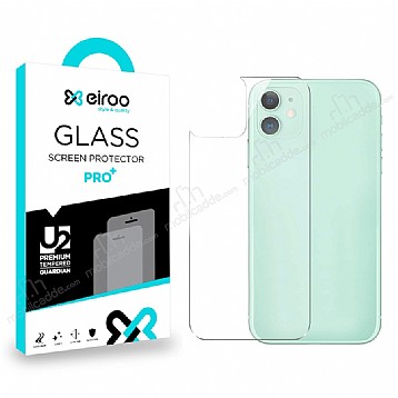 Eiroo iPhone 12 6.1 in Tempered Glass Arka Cam Gvde Koruyucu