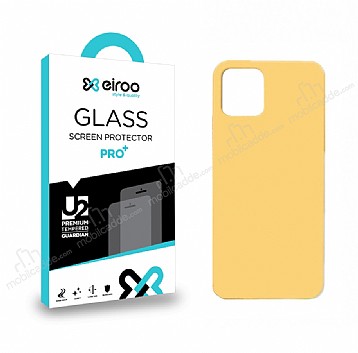 Eiroo iPhone 11 Pro Max Tempered Glass Mat Arka Cam Sar Gvde Koruyucu