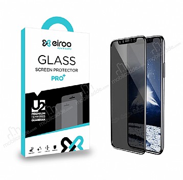 Eiroo iPhone 11 Pro Full Privacy Tempered Glass Cam Ekran Koruyucu