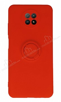 Eiroo Xiaomi Redmi Note 9 5G Yzk Tutuculu Krmz Silikon Klf