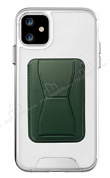Eiroo iPhone 12 Pro Yeil Kartlkl Standl Ultra Koruma Klf