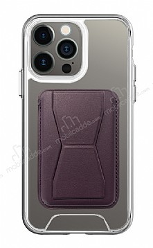 Eiroo iPhone 13 Pro Max Mor Kartlkl Standl Ultra Koruma Klf
