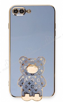 Eiroo iPhone 7 Plus / 8 Plus Lks Ay Standl Mavi Silikon Klf