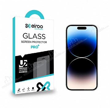Eiroo iPhone 14 Pro Tempered Glass Cam Ekran Koruyucu