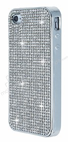 Eiroo iPhone 4 / 4S Tal Silver Silikon Klf