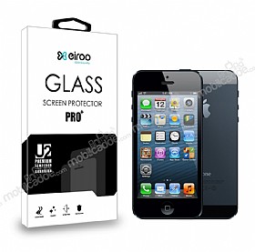 Eiroo iPhone SE / 5 / 5S n + Arka Tempered Glass Cam Ekran Koruyucu