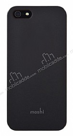 Eiroo iPhone SE / 5 / 5S Sert Mat Siyah Rubber Klf