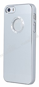 Eiroo iPhone SE / 5 / 5S Tal Metal Silver Klf