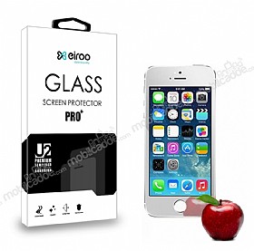 Eiroo iPhone SE / 5 / 5S /5C Tempered Glass Ayna Silver Cam Ekran Koruyucu