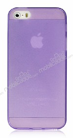 iPhone SE / 5 / 5S Ultra nce effaf Mor Silikon Klf