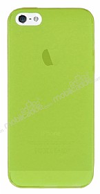 iPhone SE / 5 / 5S Ultra nce effaf Yeil Silikon Klf