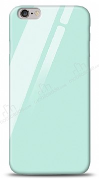 Eiroo iPhone 6 / 6S Silikon Kenarl Mavi Cam Klf