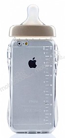 Eiroo iPhone 6 / 6S Gold Biberon effaf Silikon Klf