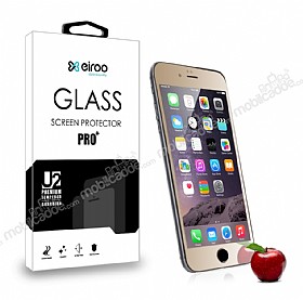 Eiroo iPhone 6 / 6S n + Arka Tempered Glass Ayna Gold Cam Ekran Koruyucu