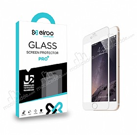 Eiroo iPhone 6 Plus / 6S Plus Full Tempered Glass Beyaz Cam Ekran Koruyucu