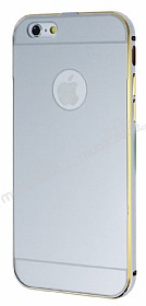Eiroo iPhone 6 Plus / 6S Plus ift Katmanl Silver Metal Klf