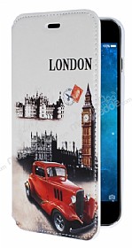 Eiroo iPhone 6 Plus / 6S Plus London Standl Yan Kapakl Deri Klf