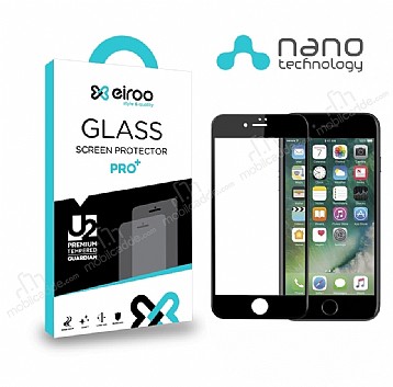 Eiroo iPhone 7 Plus / 8 Plus Full Mat Nano Siyah Ekran Koruyucu
