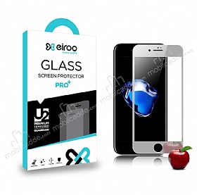 Eiroo iPhone 7 / 8 n + Arka Tempered Glass Ayna Silver Cam Ekran Koruyucu