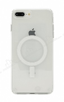 Eiroo iPhone 7 Plus / 8 Plus Manyetik zellikli Wireless effaf Silikon Klf