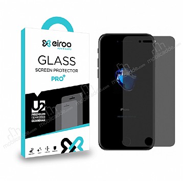 Eiroo iPhone 7 Plus / 8 Plus Privacy Tempered Glass Cam Ekran Koruyucu