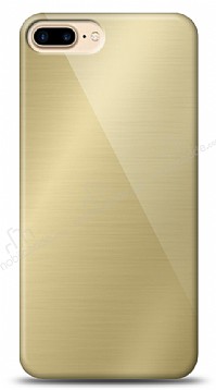 Eiroo iPhone 7 Plus / 8 Plus Silikon Kenarl Aynal Gold Klf