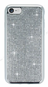 Eiroo iPhone 7 / 8 Tal Silver Silikon Klf
