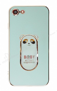 Eiroo iPhone 7/8 Baby Panda Standl Yeil Silikon Klf