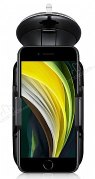 Eiroo iPhone SE 2020 Siyah Ara Tutucu