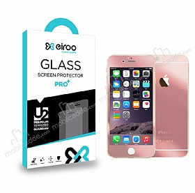 Eiroo iPhone SE / 5 / 5S n + Arka Tempered Glass Ayna Rose Gold Cam Ekran Koruyucu